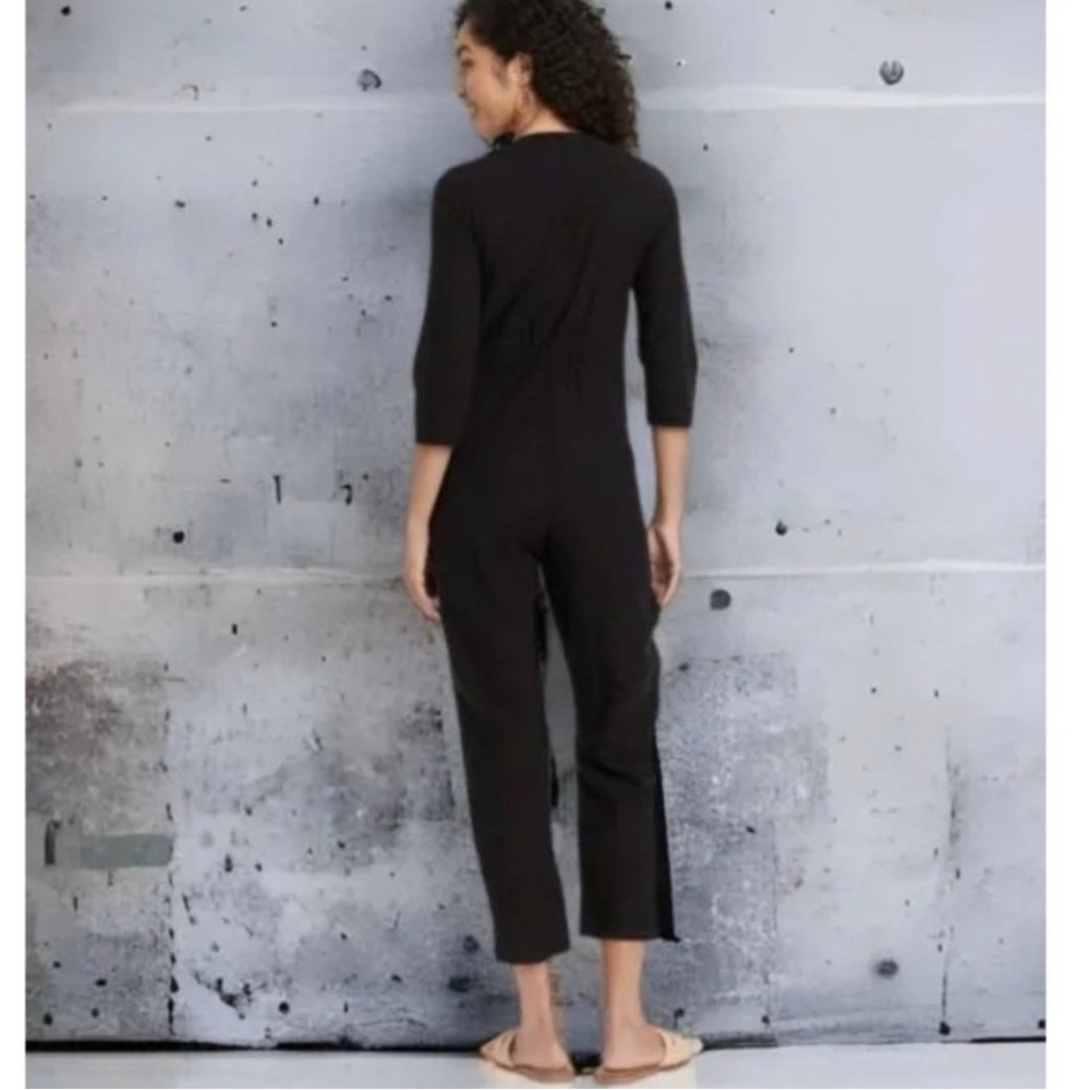 The Nines By Hatch 3/4 Sleeve Button Up Black Jum… - image 3